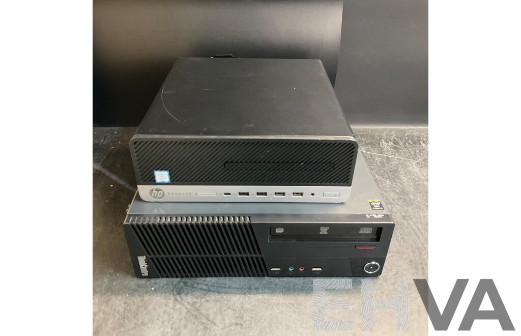 HP ProDesk 600 G3 SFF & Lenovo ThinkCentre M73 SFF  8GB RAM I5 DeskTop PC - Lot of 2