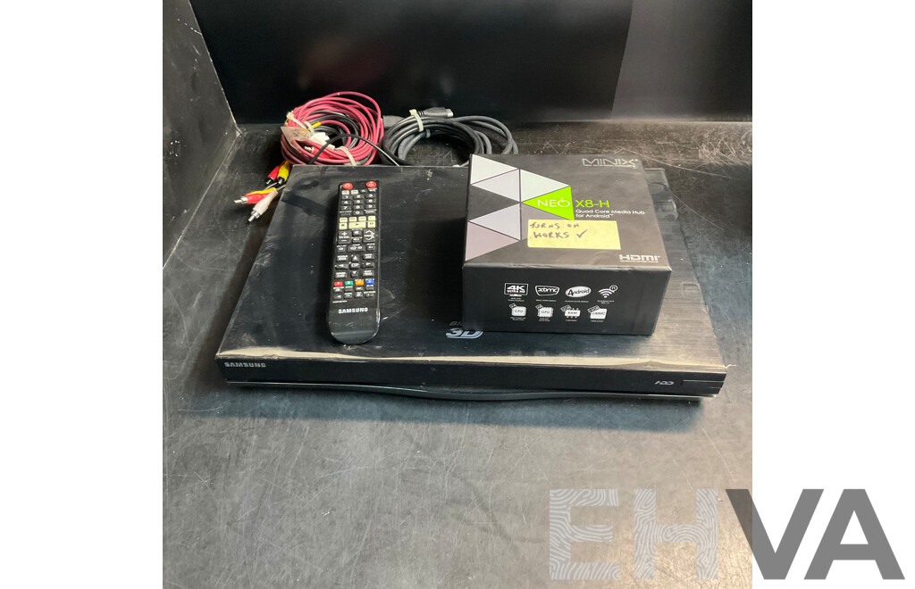 SAMSUNG BD-8500A Blu-Ray Disc Player & MINIX NEO X8 Quad Core Media Hub - Lot of 2