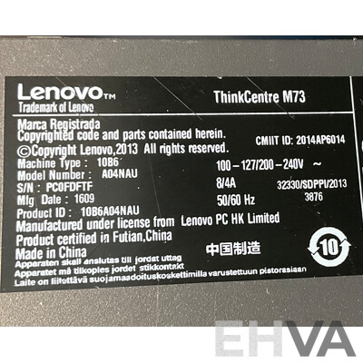 HP ProDesk 600 G3 SFF & Lenovo ThinkCentre M73 SFF  8GB RAM I5 DeskTop PC - Lot of 2