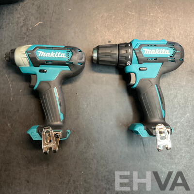 MAKITA CLX224 Cordless Combo Kit Includes TD110DZ Impact Driver Skin/ DF333DZ Driver Drill Skin