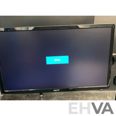 ACER S221HQL LCD Monitor & LENOVO T2224dA Monitor with Dual Desk Mount