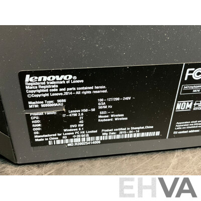 LENOVO H50-50 I7 8GB RAM 256SSD Desktop Tower