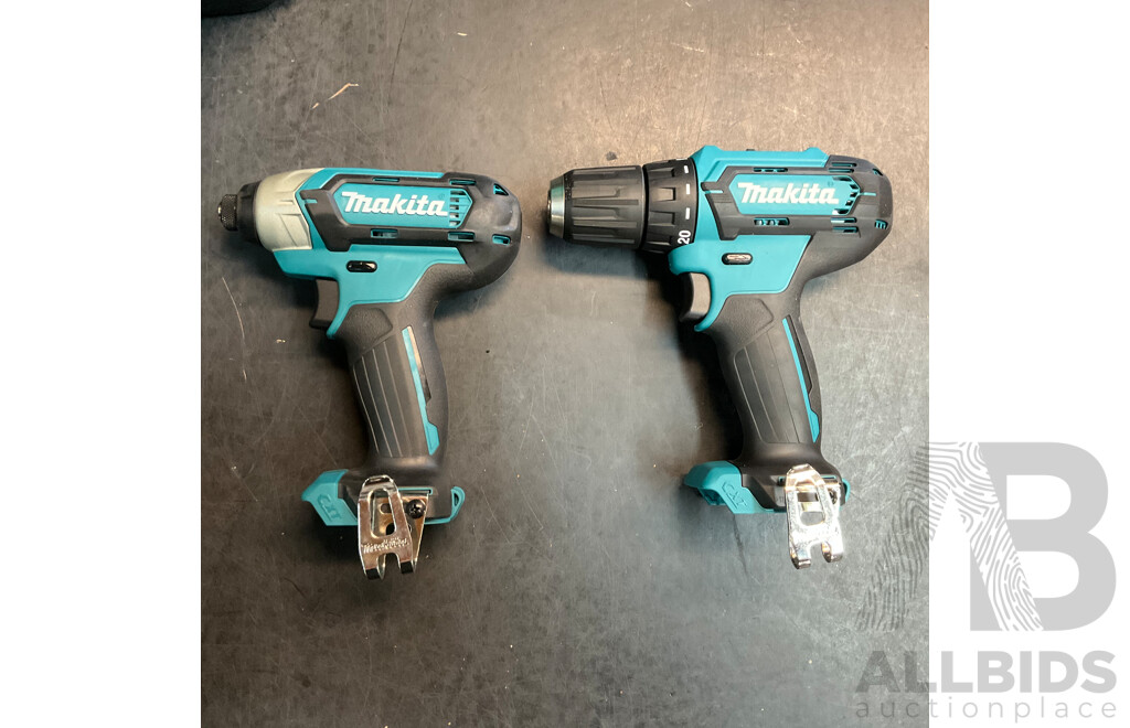 MAKITA CLX224 Cordless Combo Kit Includes TD110DZ Impact Driver Skin/ DF333DZ Driver Drill Skin