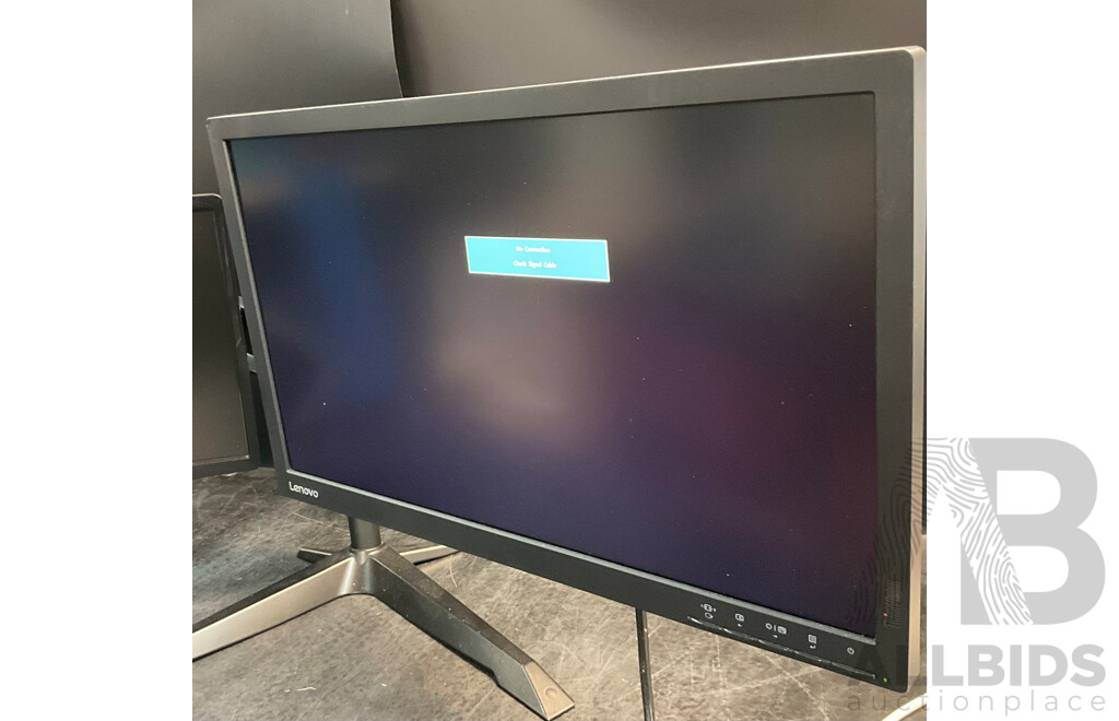 ACER S221HQL LCD Monitor & LENOVO T2224dA Monitor with Dual Desk Mount