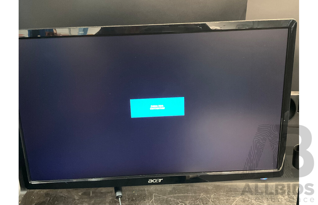 ACER S221HQL LCD Monitor & LENOVO T2224dA Monitor with Dual Desk Mount