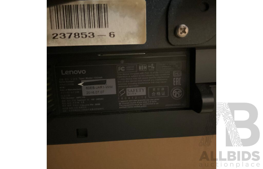 ACER S221HQL LCD Monitor & LENOVO T2224dA Monitor with Dual Desk Mount