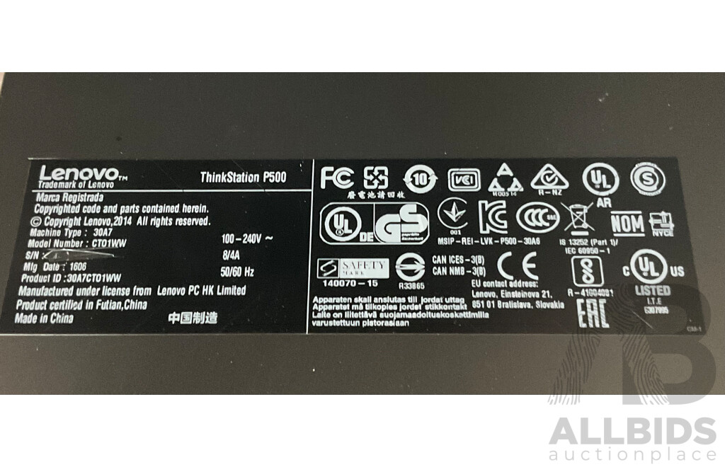 LENOVO ThinkStation P500 Workstation (30A7CT01WW)