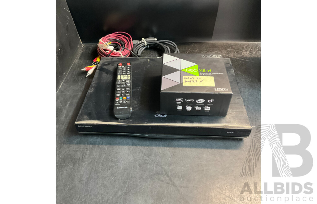 SAMSUNG BD-8500A Blu-Ray Disc Player & MINIX NEO X8 Quad Core Media Hub - Lot of 2