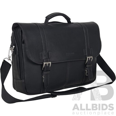 REACTION Kenneth Cole Black Leather Business Bag