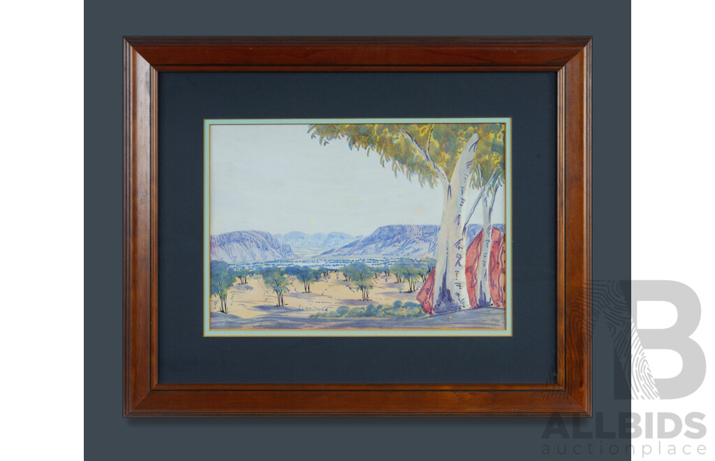 Pannka, Ivan (1943-1999) Central Australian Landscape With Gums