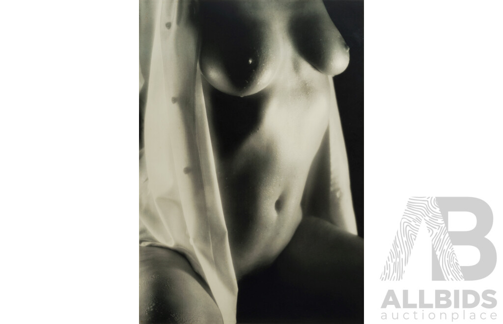 Artist Unknown, (20th Century), Figure with Open Shirt (1997), Black & White Photograph, 128 x 105 cm (frame)