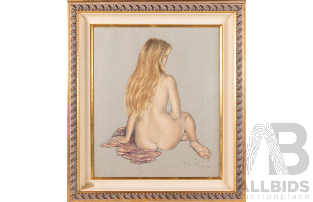 Victoria Fontaine-Wolf, Victoria (20th Century, British, 1945-) Nude with Flowing Hair, Pastel, 72 x 63 cm (frame)