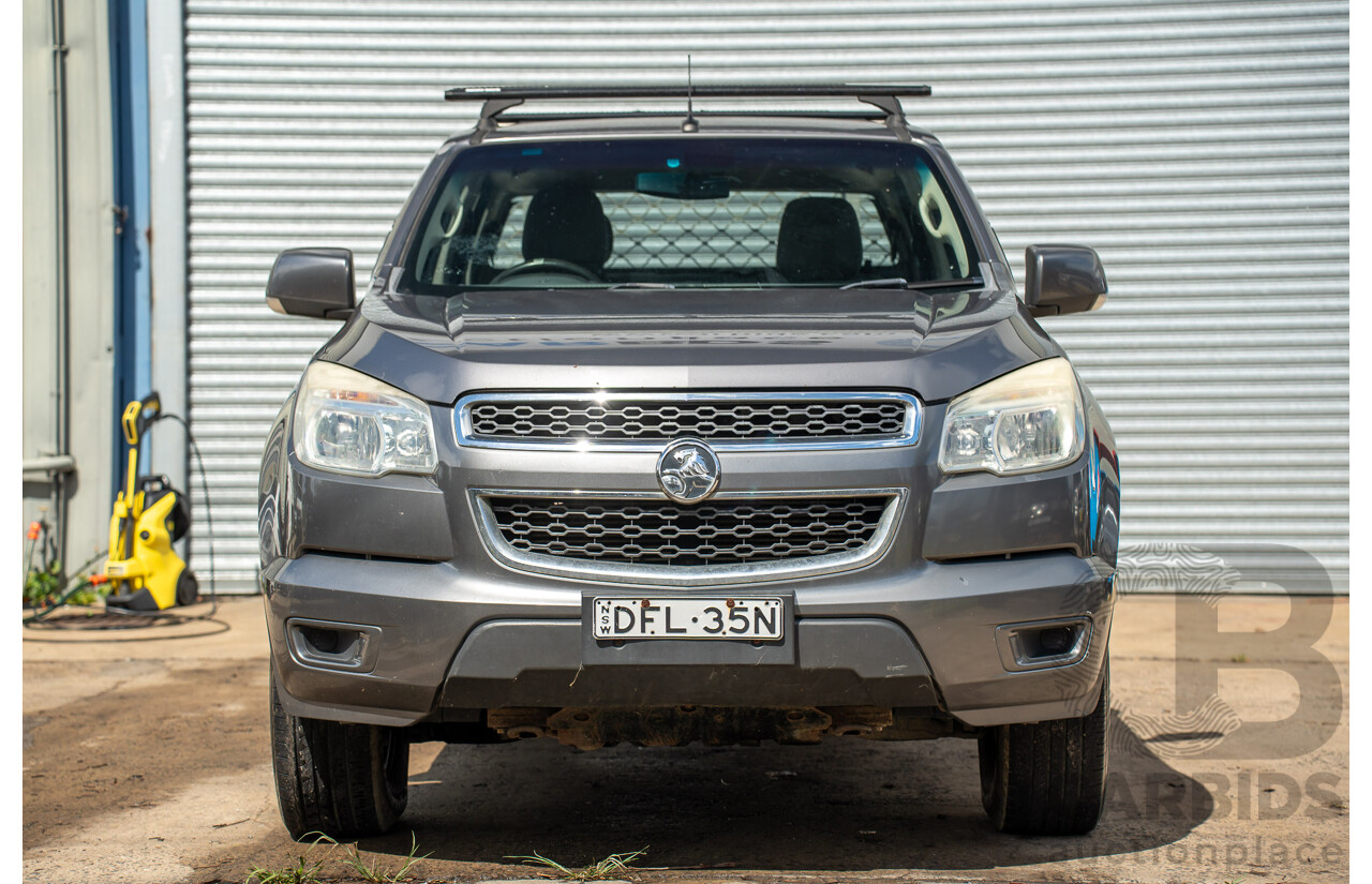 8/2013 Holden Colorado LX (4x4) RG Crew C/Chas Royal Grey Metallic Turbo Diesel 2.8L