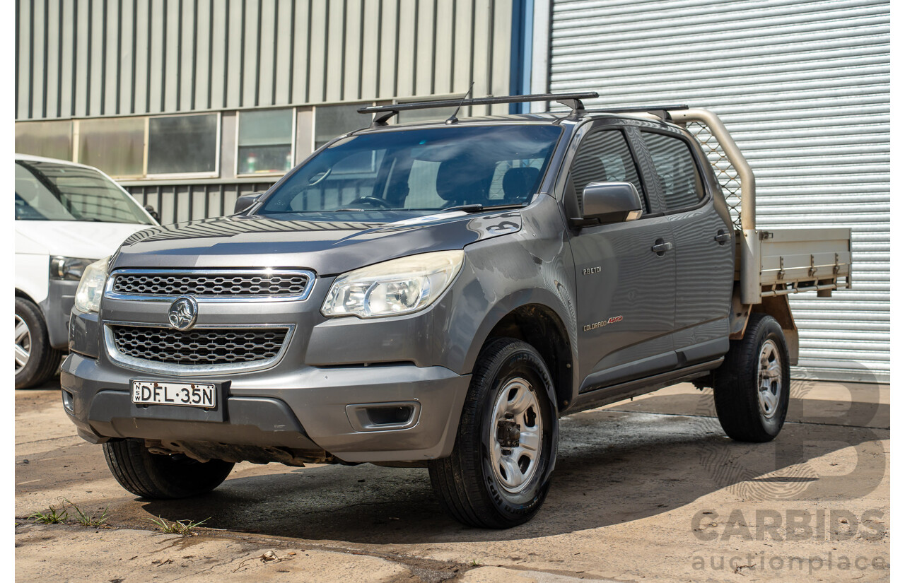 8/2013 Holden Colorado LX (4x4) RG Crew C/Chas Royal Grey Metallic Turbo Diesel 2.8L