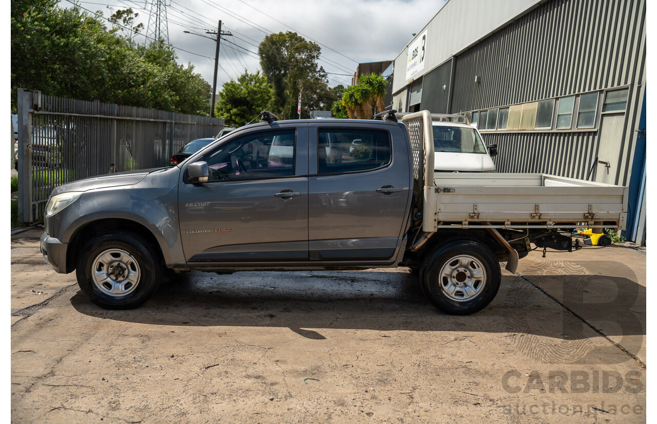 8/2013 Holden Colorado LX (4x4) RG Crew C/Chas Royal Grey Metallic Turbo Diesel 2.8L