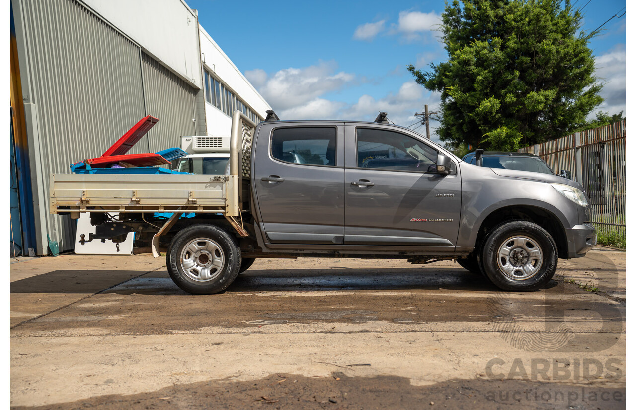 8/2013 Holden Colorado LX (4x4) RG Crew C/Chas Royal Grey Metallic Turbo Diesel 2.8L