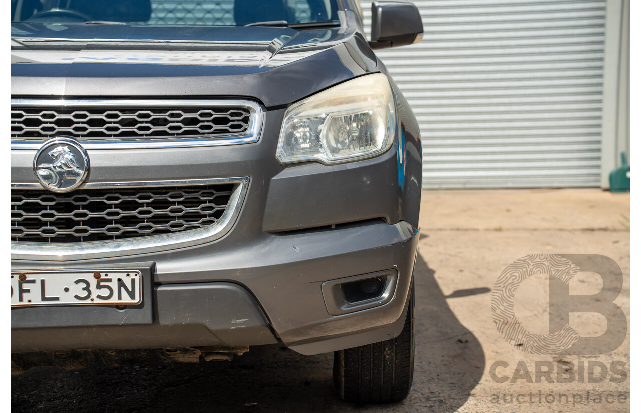 8/2013 Holden Colorado LX (4x4) RG Crew C/Chas Royal Grey Metallic Turbo Diesel 2.8L