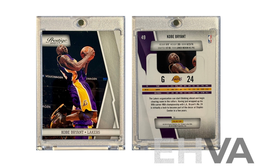 Kobe Bryant Prestige Card – Lakers Legend – 5 x NBA Champion & Global Icon