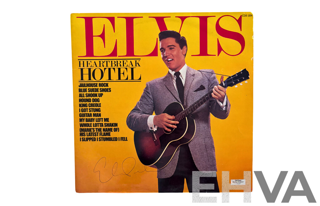 Elvis Presley Autographed ‘Heartbreak Hotel’ Album – Original Pressing with COA – a Rock Icon’s Legacy