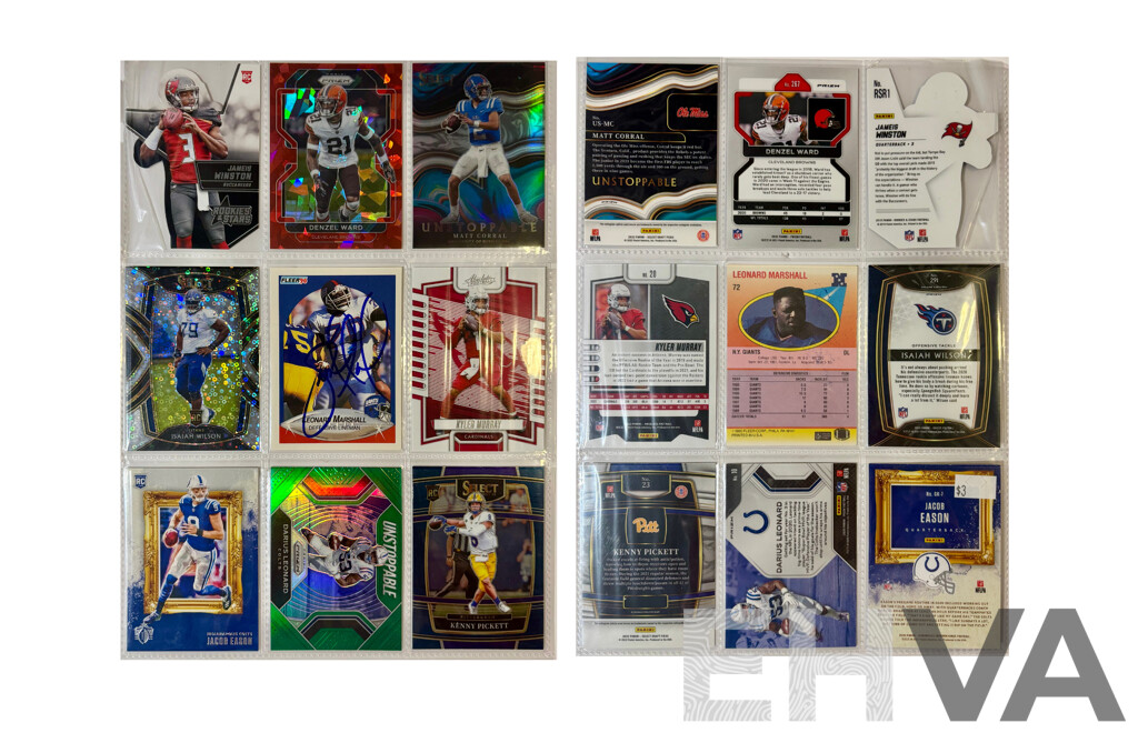 NFL Rookie & Stars Card Lot – 9-Card Mix – Includes Autos, Inserts, Select & Prizm