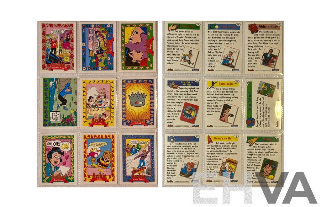 Archie Comics 1990s Card Lot – 9-Card Set – Pop Art Style & Classic Teen Humour