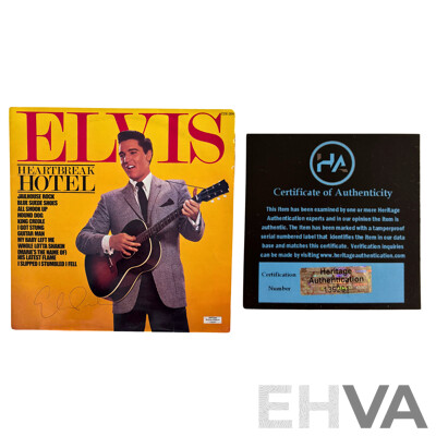 Elvis Presley Autographed ‘Heartbreak Hotel’ Album – Original Pressing with COA – a Rock Icon’s Legacy