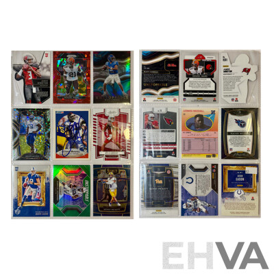 NFL Rookie & Stars Card Lot – 9-Card Mix – Includes Autos, Inserts, Select & Prizm