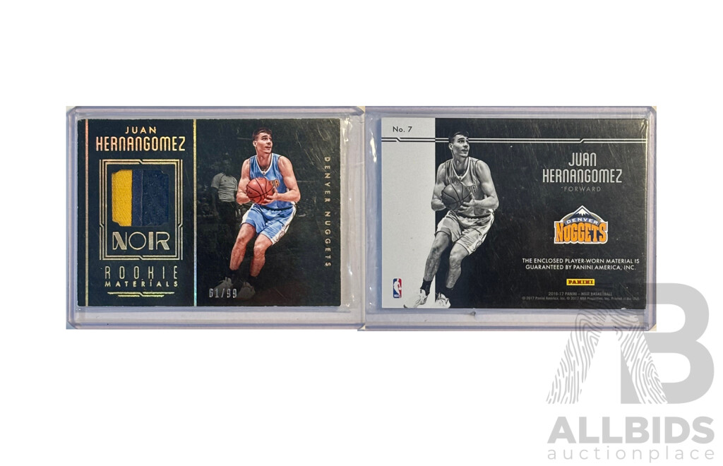 Juan Hernangómez Noir Rookie Patch Card /99 – NBA & Olympic Standout – Limited Edition