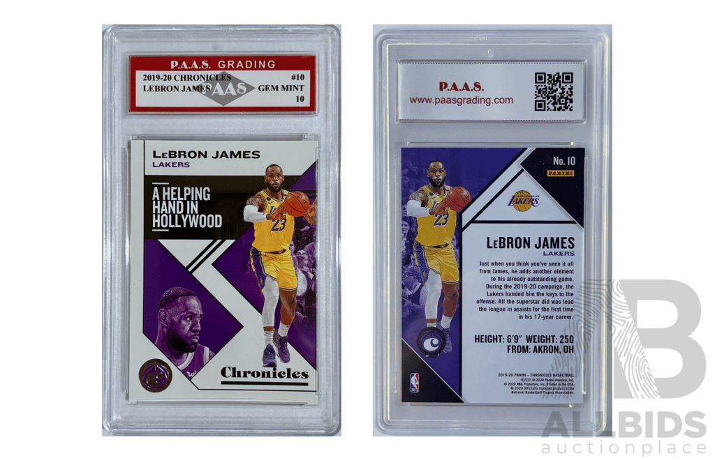 LeBron James 2019-20 Gem Mint 10