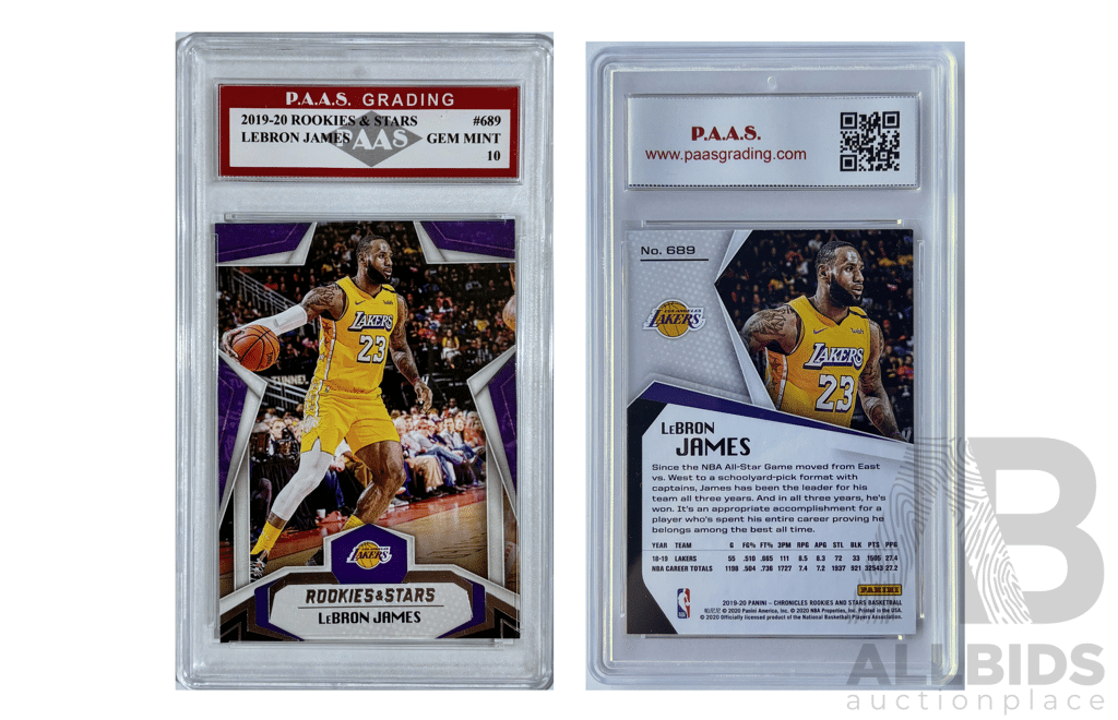LeBron James 2019-20 Rookies and Stars Gem Mint 10