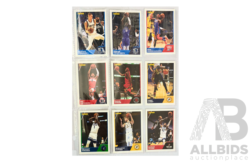 Set of 9 NBA Hoops Basketball Cards