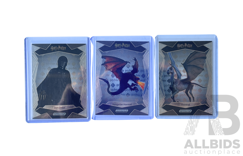 Kakawow Phantom Series Creature Cards Featuring Dementor, Hungarian Horntail and Thestral