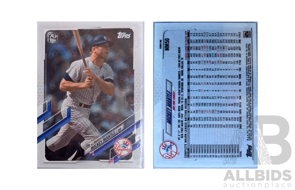 Mickey Mantle Topps Chrome Platinum MM150 edition