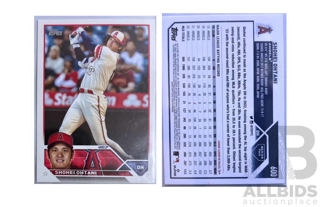 2023 Topps Card 600 Featuring Shohei Ohtani