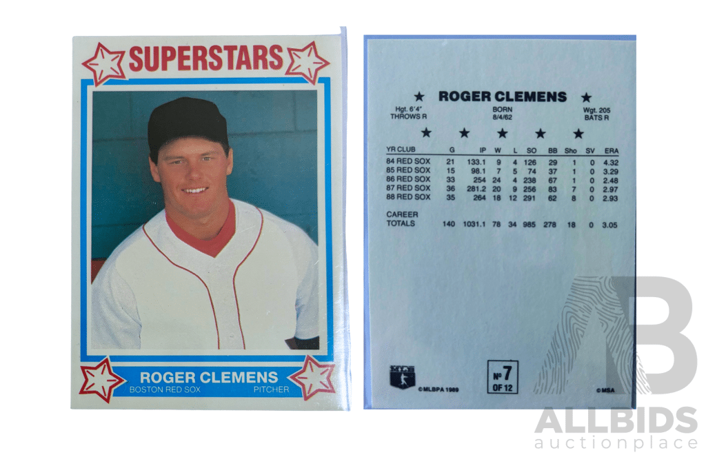 1986 Roger Clemens Superstars
