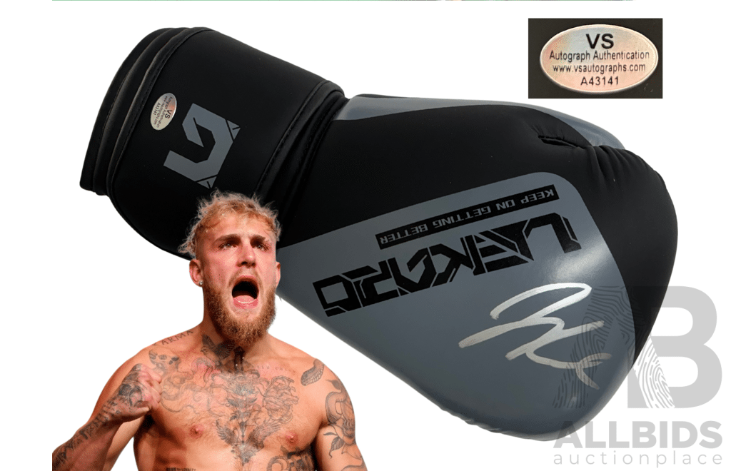 Jake Paul Autographed L3KO Boxing Glove with Official VS Certificate of Authenticity