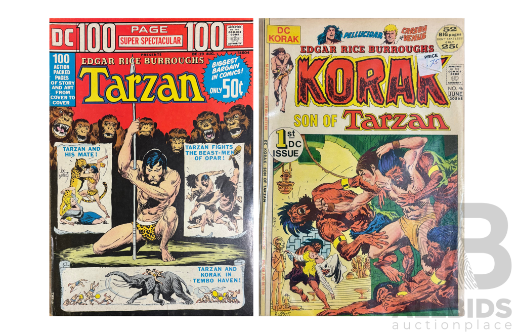 Two Classic DC Comics: Tarzan 100-Page Super Spectacular and Korak, Son of Tarzan 46