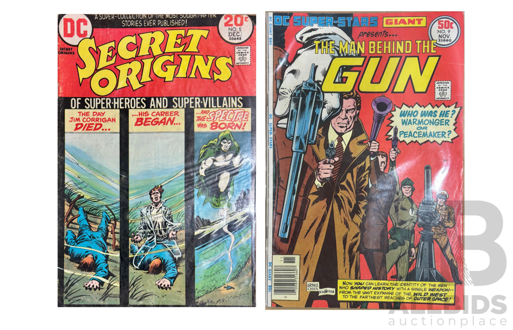 Pair of Vintage DC Issues: Secret Origins 1 and DC Super-Stars Giant 7