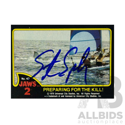 Steven Spielberg Signed 1978 Topps Jaws 2 Card #43 – COA Included – Rare Cinematic Collectible