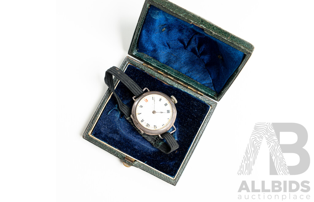 Vintage W&D Sterling Silver Watch, Double Hinged 30mm Casing, Hallmarked London Import