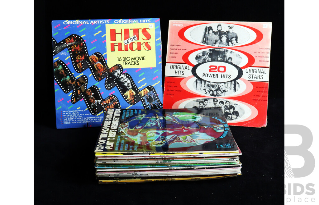 Collection Approx 27 Vintage Vinyl Compilation Hits Records