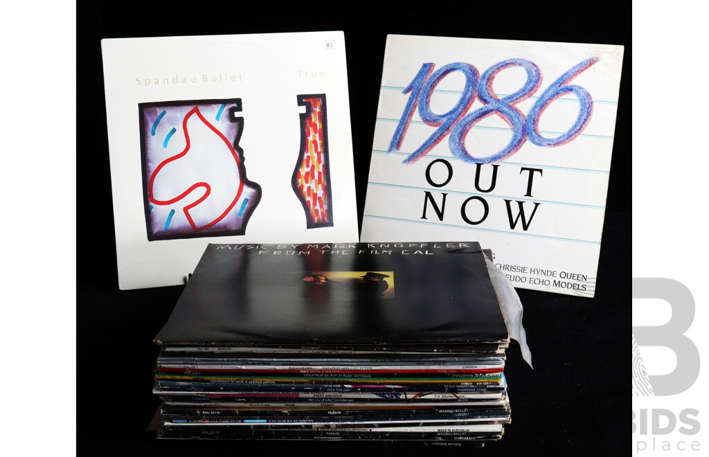 Collection Approx 31 Vintage Vinyl  Records of 1980s Rock & Pop Interest