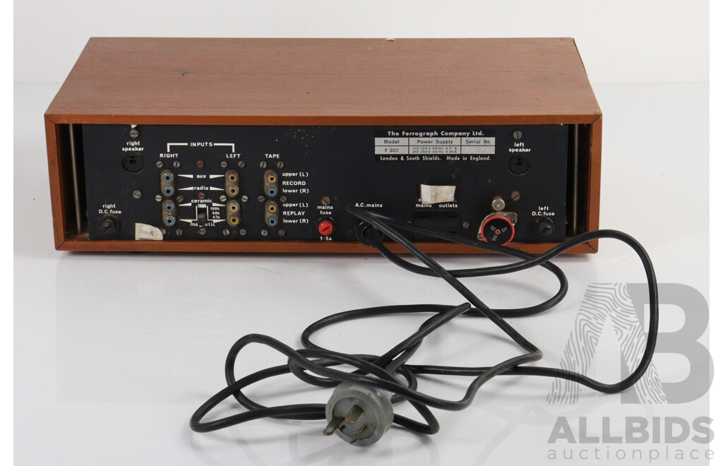 Retro English Made Ferrograph F307 MkII Amplifier