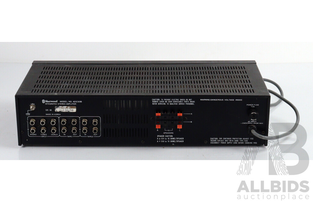 Sherwood Stereo Integrated Amplifier AD230B