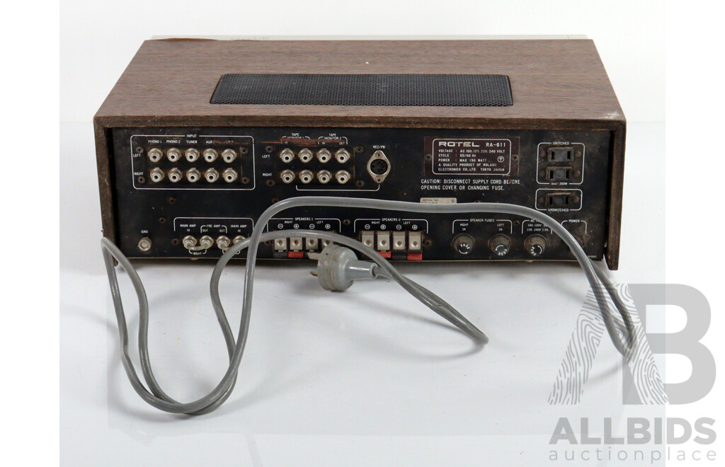 Rotel Solid State Stereo Amplifier RA 611