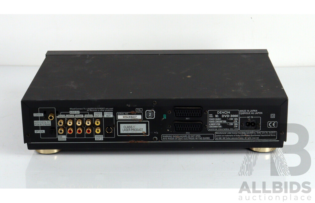Denon DVD Video Player DVD 3000 with PCM Audio Technology