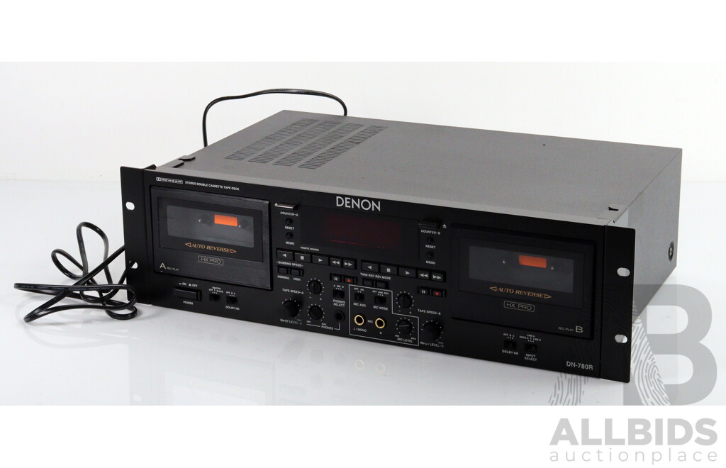 Denon Rack Mounted Stereo Double Cassette Tape Deck DN 780R