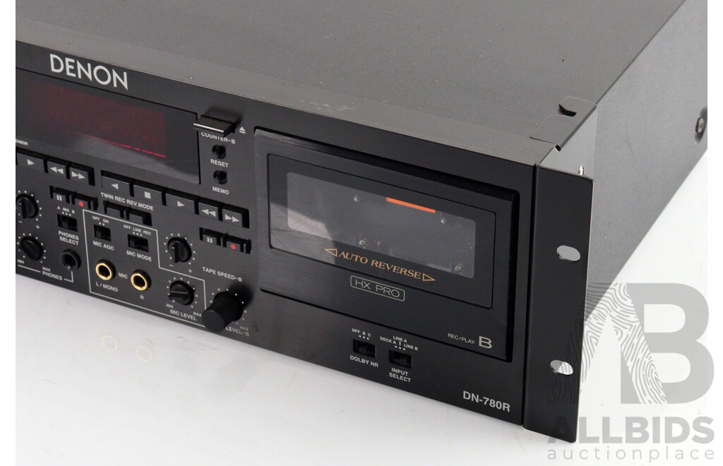 Denon Rack Mounted Stereo Double Cassette Tape Deck DN 780R