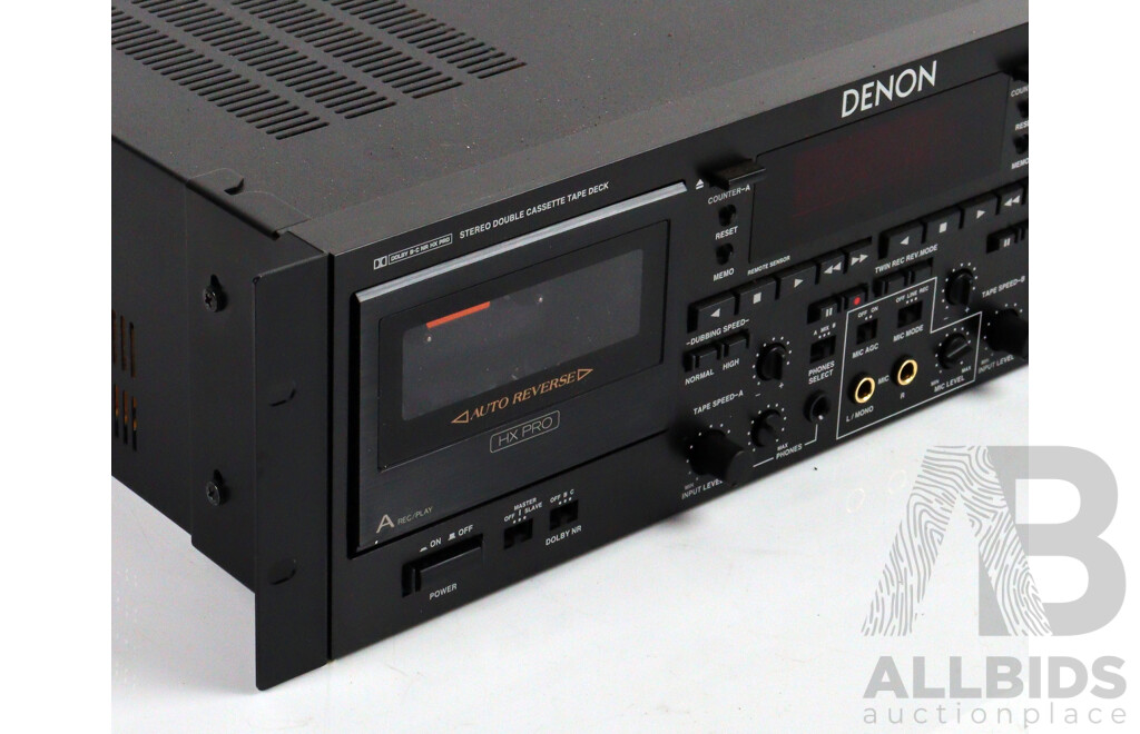 Denon Rack Mounted Stereo Double Cassette Tape Deck DN 780R