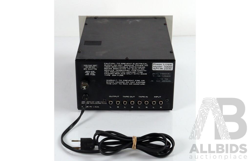 Auto Correlator Noise Reduction System Phase Linear 1000 Dynamic Range Recovery System Model 1000